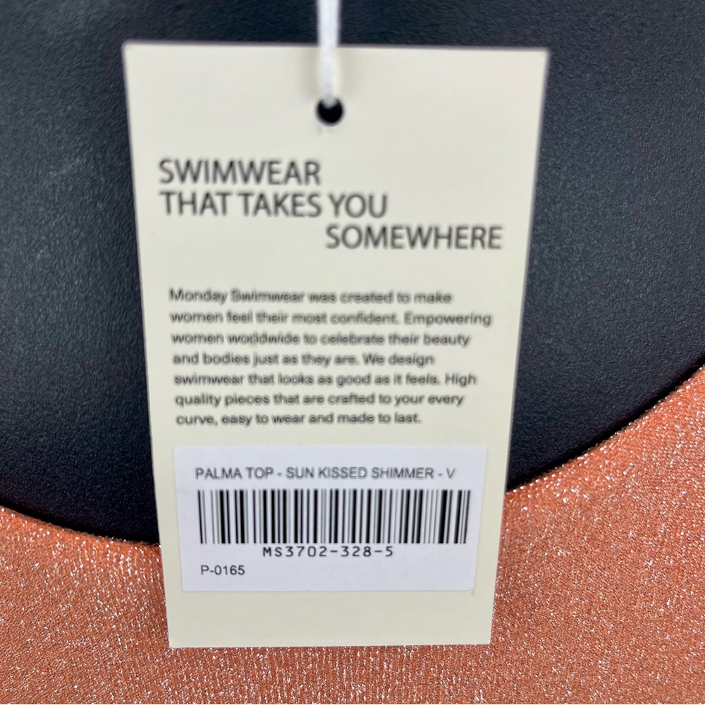 Monday Swimwear NWT Sun-kissed Shimmer Palma Top & Seychelles Bottoms Bikini Set - Picture 4 of 8